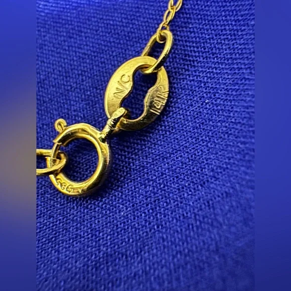 14k pure yellow gold chain necklace - Picture 2 of 4